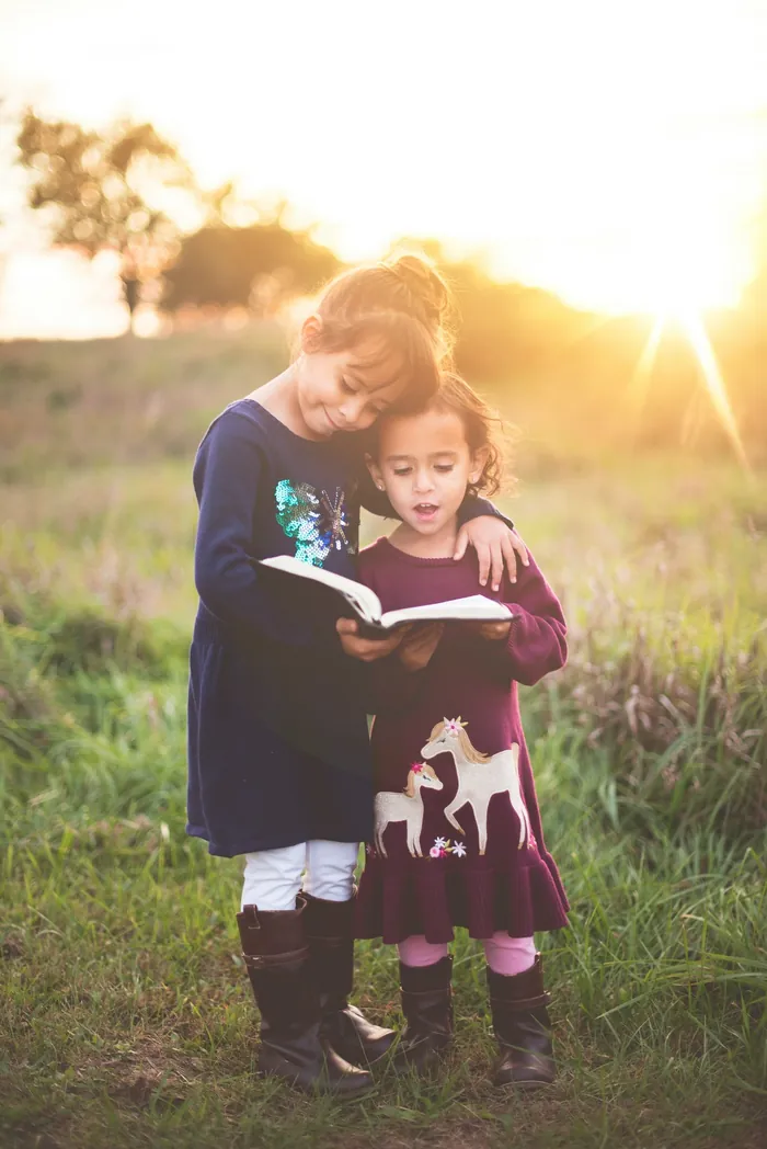 Kids Reading Bible at Grace Light Church of the Nazarene, Church in San Jose, CA